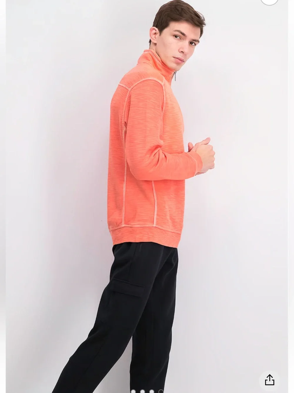 Tommy Bahama Montego Bay Textured Cotton Half Zip Pullover.